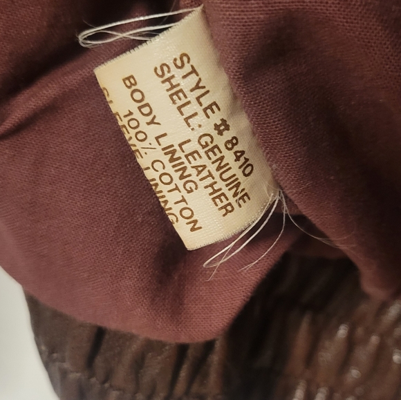 Philippe Monet leather bomber jacket size 44 brown - Picture 4 of 4